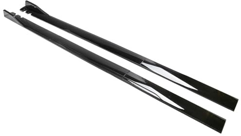 STLYBAZ Jupes latérales de Voiture pour VW Golf 7 2014-2020, Anti-Rayures Automobile latérales becquet d'aile de Jupe latérale Accessoire,A-Black