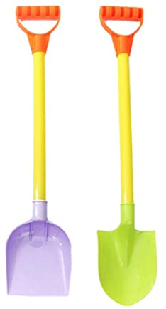 Joygoodta Kids Snow Shovel, Plastic Sand Shovel Beach Long Handle Spade Snow Gardening Tools for Children 2PCS Random Color
