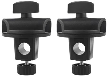 FOMIYES Adaptador de Bastidor Ajustable Portátil Altura Ajustable para Actuaciones en Escenario de 2 Piezas Abrazaderas de Soporte Material Abs y Hierro para Micrófono