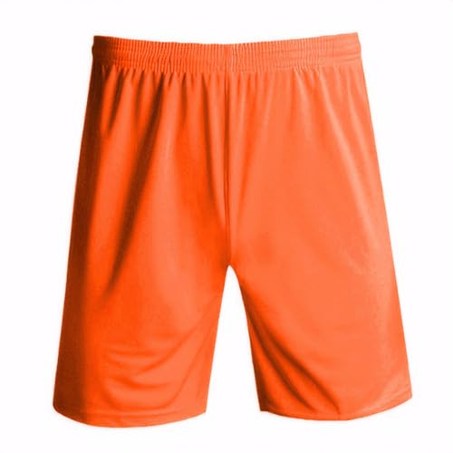 Smivibe PE Shorts Boys Sports Football Shorts Unisex Kids Running Gym Girls Activewear Shorts Quick Drying Orange 3-4 Years