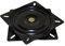 Emuca 3196514 um 360 Grad drehbare Unterlage/Basis für Möbel/Fernseher/Monitor aus Schwarzem Stahl