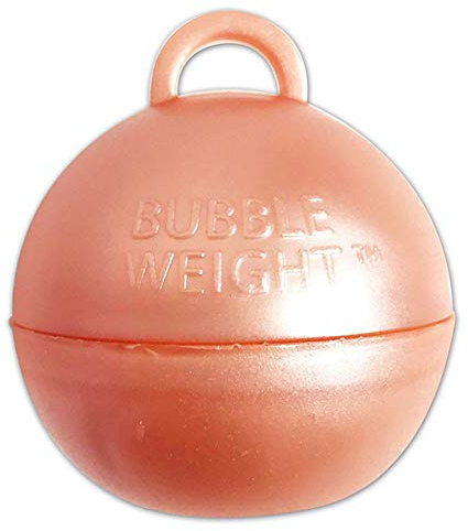 Creative Party BW026 - Pesos de burbujas para globos, 35 g, oro rosa, 25 unidades