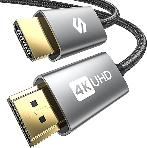 Silkland 4K HDMI Cable 2M, Nylon Braided 18Gbps High Speed, Support 4K@60Hz, 2K@144Hz/120Hz, ARC, HDR, 3D, Ethernet, Compatible with TV, Blu-ray Player, PS5/PS4, DVD, Xbox, Soundbar, Sky, PC, Laptop