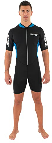 Seac Men's Look Man Neoprenshorty zum Schnorcheln, Tauchen und für Wasseraktivitäten für Kinder, 2,5 mm Neopren, schwarz/blau, XL