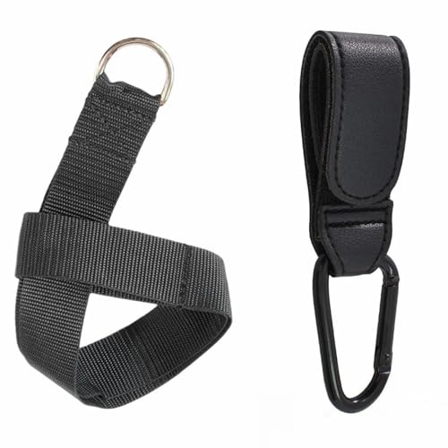 Kinderwagen Haken für Wickeltaschen, Lederoptik Kinderwagen Haken, Anhänger für Kinderwagen, Kinderwagenhaken Taschenhaken, Handschlaufe Kinderwagen, Handschlaufe für Kinderwagen, 2 Stück
