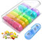 Tablettenbox 7 tage,Wöchentlicher Pillendose Tablettenbox 7 tage 3 Fächer Morgens Mittags Abends, Medikamentenbox 7 tage,21 unabhängige Fächer, Tabletten-Organizer für Medikamente Vitamine Fischöl