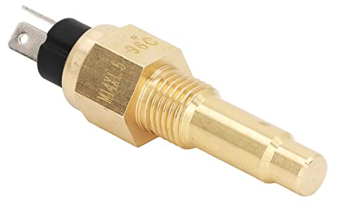 Wassertemperatursensor Motor Temperaturanzeige 96 °C Alarmtemperatur für Fahrzeuge Kupfer M14x1,5