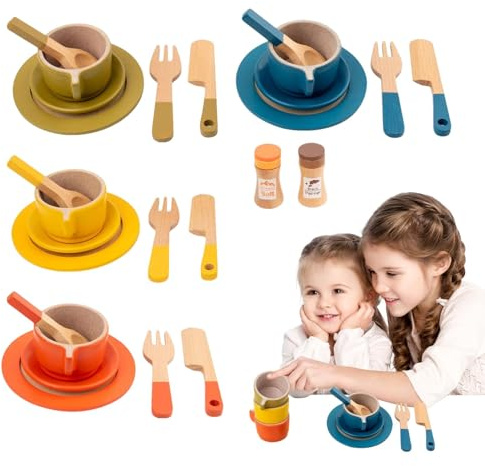 Prinsessa teparty set, teset för småbarn flickor | proped kitchen för småbarn, leksakskök mat inklusive koppar, snackstallrik för semesterfödelsedag förskolepriser
