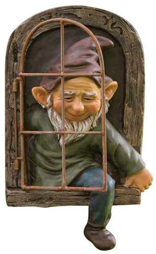 Nain de Jardin effronté, décoration d'arbre de Noël, fuyant Les Nains de fenêtre | Cadeau Amusant pour Un Anniversaire, la fête des pères, la fête des mères, Noël et Une Pendaison de crémaillère