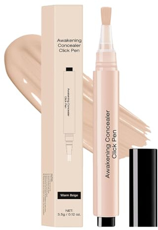 Concealer Pen - 3.5g Vegan & Cruelty-Free Dark Circle Corrector, Caffeine-Infused Brightening Stick for Under Eye Bags, Portable Cover Makeup Pen-Accurately Covers Dark Circles(#2 Warm Beige)