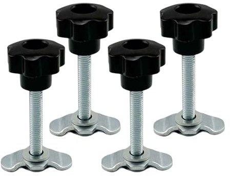 Supporto di ancoraggio per binario a L - Bullone filettato con dado, Binario di ancoraggio, Montaggio personalizzato per , aeronautico in alluminio, Stella | Comodo di ricambio