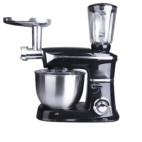 Batidoras De Pie 3 En 1 Picadora De Carne Y Exprimidor Con Bol De Acero Inoxidable De 6,5 L, Gancho Amasador, Licuadora, Procesador De Alimentos, Picadora De Carne Y Molinillo De Café 1300 W