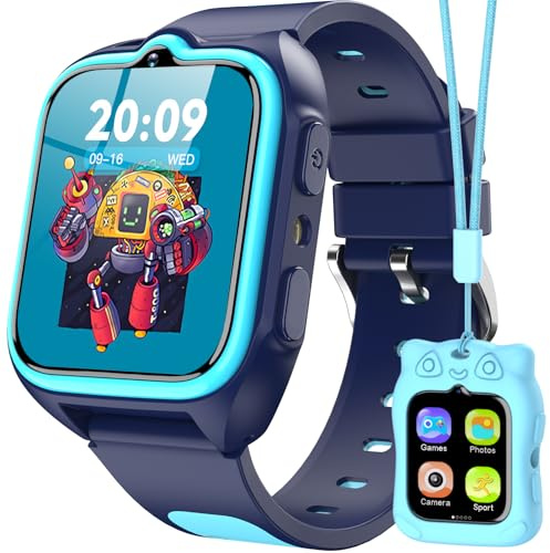 Blackview Smartwatch per Bambini, 1.75 inch TFT Smartwatch 30 Giochi, Sveglia, Fotocamera Touch HD, Video, Lettore Musicale, Contapassi, Torcia, Smartwatch per Bambini con Schermo Touch per Bambini