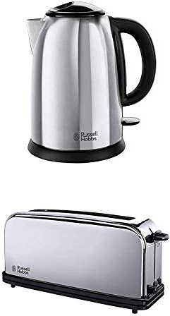 Russell Hobbs Set Petit Déjeuner Bouilloire et Grille Pain Toaster 1 Fente XL Victory - 23930-70 et 23510-56