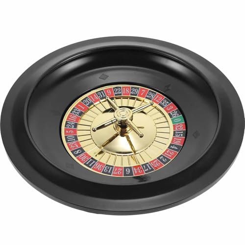 Generico Ruota della Roulette in Legno Portatile Tempo Libero Roulette Gioco da Tavolo Roulette Gioco in Legno Roulette Gioco Casino Set Solido di Intrattenimento Giochi da Tavolo