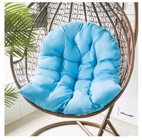 DKJAHSEK Cuscini for cesti appesi, Altalena, Sedia reclinabile, Amaca, Poltrona da Giardino, Cuscini, Patio, Cortile, Spiaggia (Senza Altalena) per Esterni, Balcone(Blue,No Zipper)