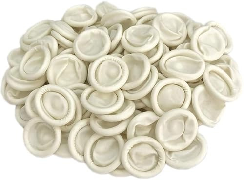 Lansonee 260 Pcs Latex Finger Cots, Disposable Anti-Static White Finger Sleeves, Protective Gloves for Electronics Repair, Crafting, Injuries & Laboratory Use