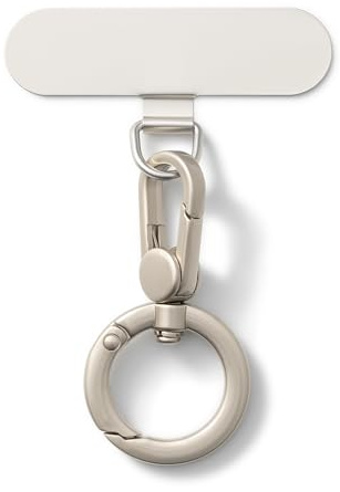 CHUQING Support de chaîne de téléphone portable Tampon métallique 360° Fixation Universel pour Lanière Gris