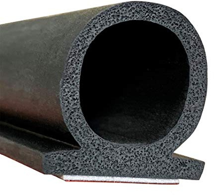 Goma estanqueidad Universal con adhesivo 3m para junta de puerta, sellado puerta caravana, naval, maquinaria agrícola etc. NEGRO