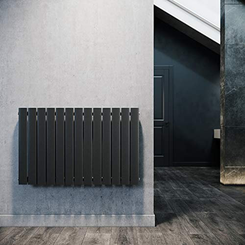 ELEGANT Paneelheizkörper Horizontal 630 x 1001 mm Anthrazit Badezimmer/Wohnraum Einlagig Horizontal Heizkörper Badheizkörper Design Flachheizkörper