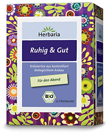 Herbaria - Ruhig und Gut Tee bio 15 FB - 24 g - 6er Pack
