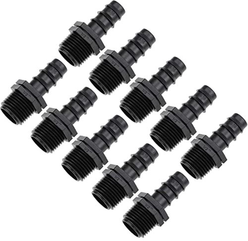 [Pack 10] Enlace de Goteo de Ø 16mm x 1/2 para Riego por Goteo - Accesorio de riego esencial para una instalación de riego eficiente - Adaptadores/racores machos para Manguera de Goteo
