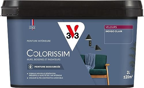 V33 Peinture multi-supports Colorissim® Indigo clair Velours 2L