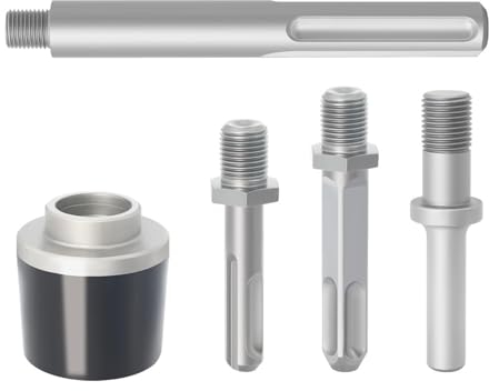 Gummihammer SDS PLUS, 100mm x 35mm Angetriebener Gummihammer, Gummi-Werkzeug Hammer mit SDS PLUS-Griff, Gummi Schlaghammer Elektrohammer, zum Verlegen von Fliesen und zum Nieten (4 Steckertyp)