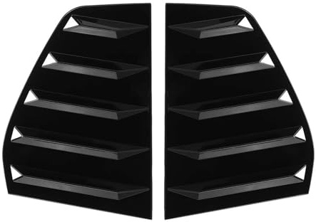 Alerones traseros coche Para VW Para GOLF 6 MK6 GTI GTD R 2009-2013 Rejilla Ventana Embellecedor Ventilación Lateral 2 Uds Embellecedor Cubierta Obturador Ventana Trasera Coche(Glossy Black-MK6)