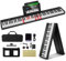 VEVOR E Piano 88 Tasten Faltbares Digital Piano Bluetooth MIDI tragbares elektronisches digitales Klappklavier mit Sustain-Pedaltasche berührungsempfindlichen Tasten Kopfhörern wiederaufladbar Schwarz