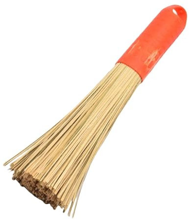 Long Handle Wok Pot Brush Nature Bamboo Scraper Scrubber Dish Frying Pan Brushes Kitchen Cleaning Tool for Steel Pots Metal Sink