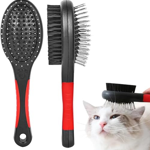 PARENCE.- Brosse Double Face pour Chat et Chien – Brosse de Toilettage 2 en 1