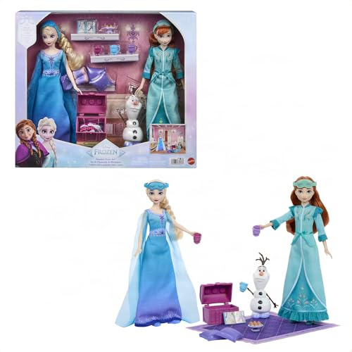 Mattel Disney Frozen Anna & Elsa Slumber Sister Set of 2 Fashion Dolls
