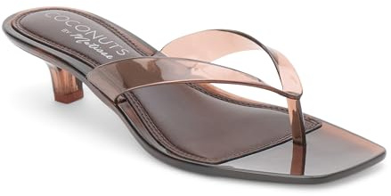 Coconuts by Matisse Sandali casual da donna Margo Kitten casual tacco basso 1-2 pollici - marrone, trasparente, Marrone, 37.5 EU
