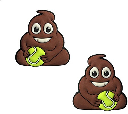 Racket Expressions Cute Turd Tennis Dampener Racket Shock Absorber 2-Pack