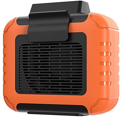 SLENPET 6000mAh Portable Waist Clip Fan with 23H Working Time, 6200RPM Strong Airflow, 3 Speeds, Rechargeable Battery Operated Personal Hands-free USB Belt Fan for Clothes Shirt Farm Work Hiking