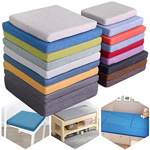 SXROMDA Personalizado Cojín Banco Tamaño,Interior/Exterior, Cojín Sofá De Espuma 40D, Asiento De Muebles, Parte Inferior Antideslizante, Cómodo Y Ergonó