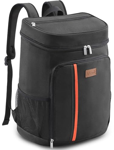 Lifewit Zaino Termico Impermeabile, Morbido Zaino Frigo Borsa, Frigo Leggera a Prova di Perdite per Uomo e Donna, Borse Termica Porta Pranzo per Lavoro Picnic Spiaggia Campeggio Viaggio, Nero, 30L