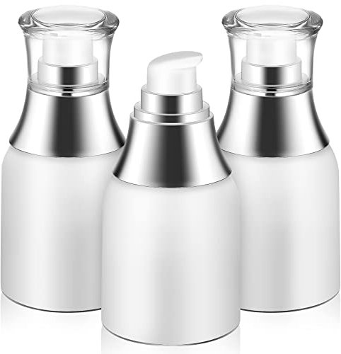 FRCOLOR 30ml Pink Airless Lotion Bottles Pump Travel-sized Makeup Containers Dispenser Bottles for Cosmetics