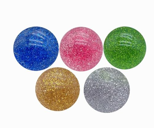 Kikeep Large Bouncy Ball 45mm for Kids Glitter Bounce Balls Party Favors Super Bouncy Balls Gift for Kids Rubber Super Bounce Ball Large for Birthday Prizes Gifts (5)