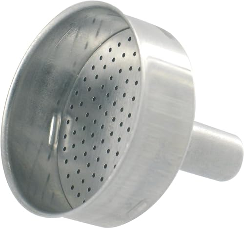CABLEPELADO Embudo para cafetera Moka italiana, Filtro de Cafetera Moka, Repuesto Cafetera, Recipiente de Café para Moka, aluminio, Diámetro 6 cm, Apto para cafeteras de 3 tazas