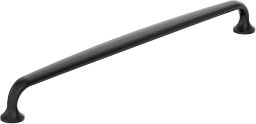 Amerock Renown 10-1/16 inch (256mm) Center-to-Center Matte Black Cabinet Pull, BP36988FB