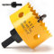 65mm Hole Saw, HSS Bi-Metal Hole Cutter with Drill Bit for Wood, Plastic, PVC, Fiberglass and Plasterboard, Yellow
