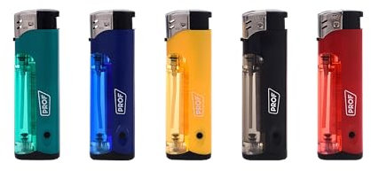 Accendini Prof Piezo Twig Colors con Luce c.r. Cod. 40802427 (50pz)