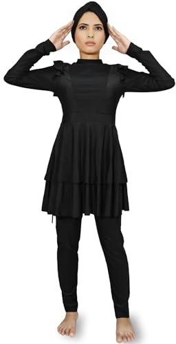 Musuly Burkini Intégral - Maillot de Bain Modeste avec Volants et Jupe