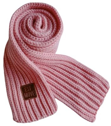 Kinderschal Mädchen & Jungen Winterschal - Strickschal Schwarz/Grau/Rose für Outdoor & Radfahren