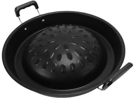 AYNEFY 2 en 1 Poêle à BBQ Thaï Grill Pan Hot Pot Poêle à Charbon Antiadhésive Chauffage Uniforme en Aluminium pour Intérieur Extérieur avec Bouteille de Gaz (35 cm / 13,78 pouces noir)