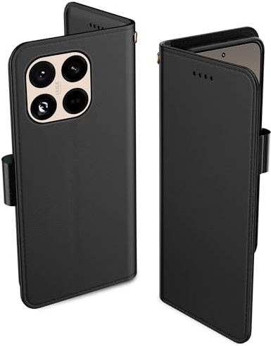 Aiziki Coque pour Xiaomi 15T, Etui Protection Housse Premium en Cuir PU, [Pochette de Portefeuille] [Fermeture Magnétique] [Etui à Rabat]- Noir