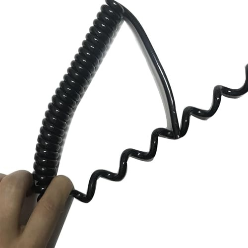 Alambre elástico, Cable eléctrico telescópico de 2 núcleos, cable espiral resorte cuadrado 0,75mm, alimentación CA