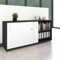 Weber Büro Schiebetürenschrank Sideboard NOVA 2OH 164 x 74 cm Anthrazit-Weiß